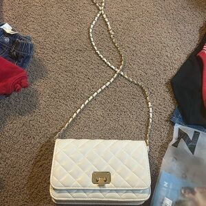 White Quilted Crossbody Bag